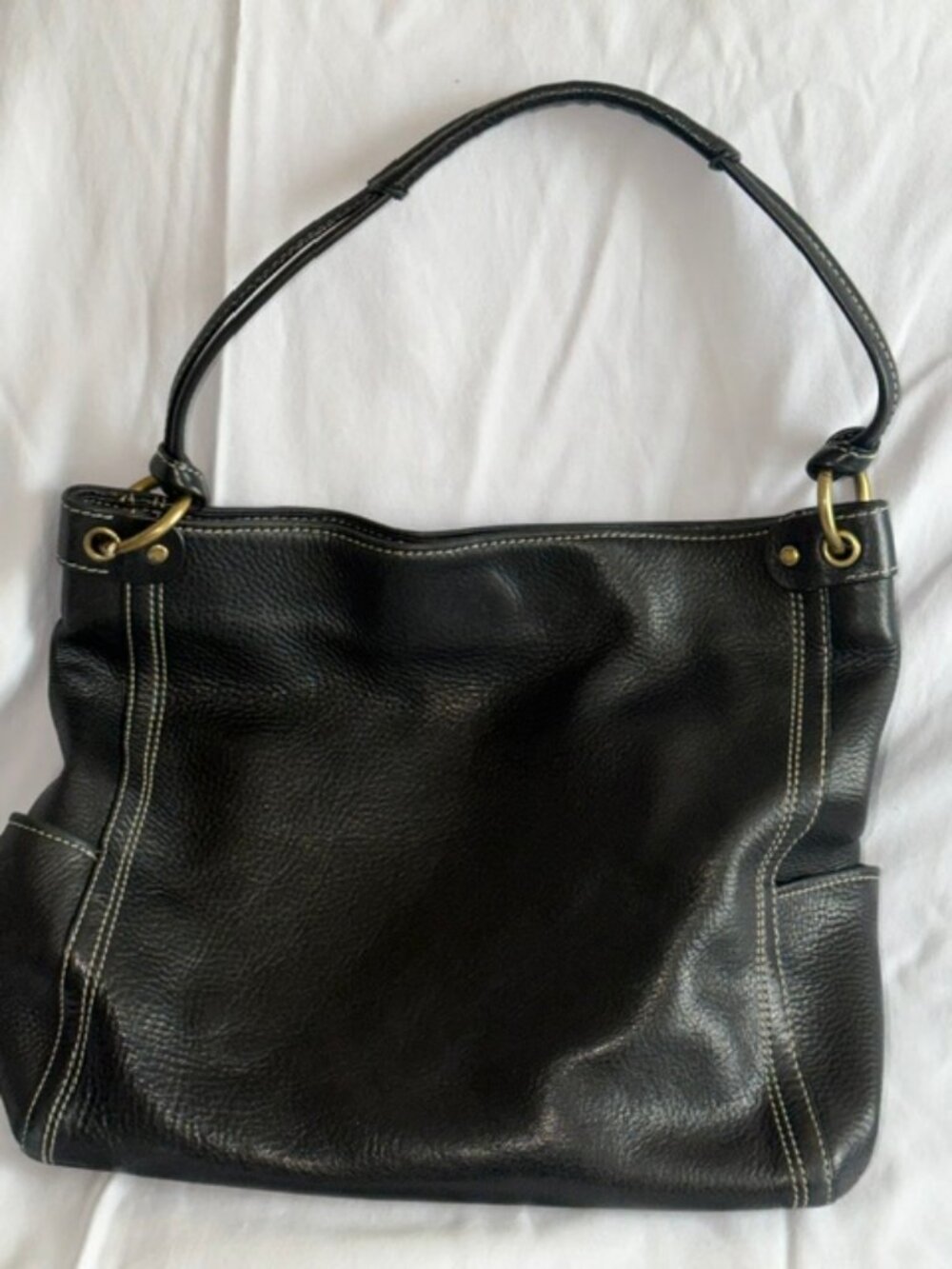 Fossil Black Leather Shoulder Bag